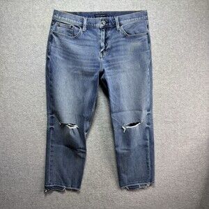 Lucky Brand Jeans Womens 8/29 Sienna Boyfriend Distressed Mid Rise Denim Raw